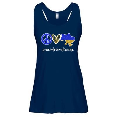 Peace Love Ukraine Ladies Essential Flowy Tank