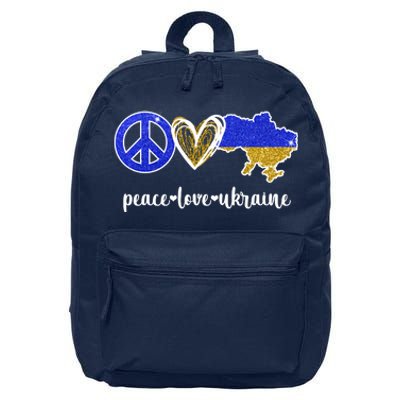 Peace Love Ukraine 16 in Basic Backpack