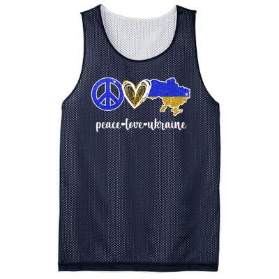 Peace Love Ukraine Mesh Reversible Basketball Jersey Tank