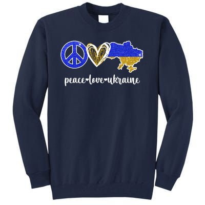 Peace Love Ukraine Tall Sweatshirt