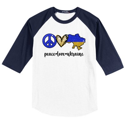 Peace Love Ukraine Baseball Sleeve Shirt