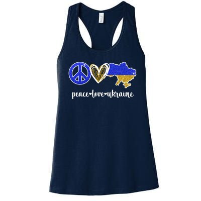 Peace Love Ukraine Women's Racerback Tank