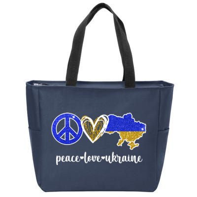 Peace Love Ukraine Zip Tote Bag