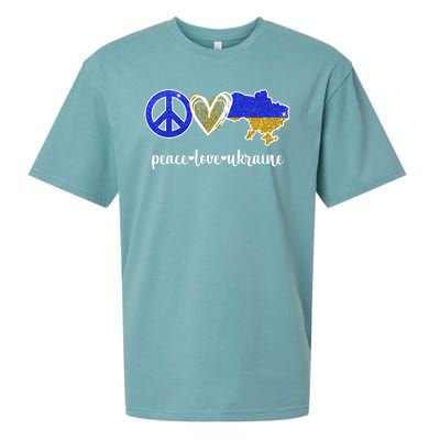 Peace Love Ukraine Sueded Cloud Jersey T-Shirt