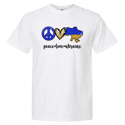 Peace Love Ukraine Garment-Dyed Heavyweight T-Shirt