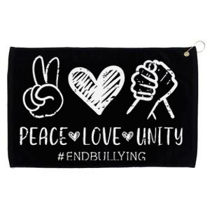 Peace Love Unity Orange Anti Bullying Unity Day Grommeted Golf Towel