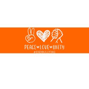 Peace Love Unity Orange Anti Bullying Unity Day Bumper Sticker