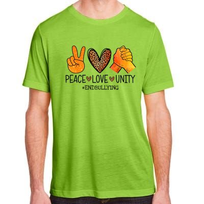 Peace Love Unity Orange Anti Bullying Unity Day Adult ChromaSoft Performance T-Shirt