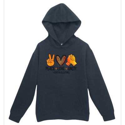 Peace Love Unity Orange Anti Bullying Unity Day Urban Pullover Hoodie