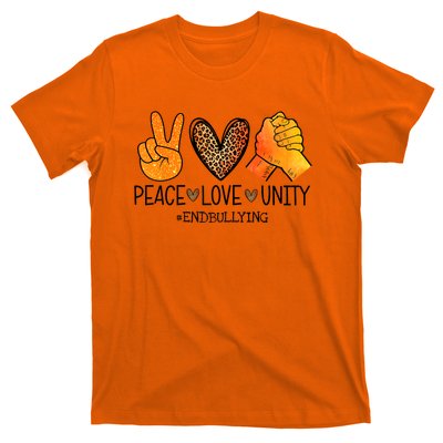 Peace Love Unity Orange Anti Bullying Unity Day T-Shirt