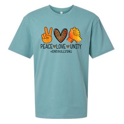 Peace Love Unity Orange Anti Bullying Unity Day Sueded Cloud Jersey T-Shirt