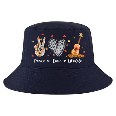 Peace Love Ukulele Hawaiian Ukelele Uke Guitar Players Cool Comfort Performance Bucket Hat