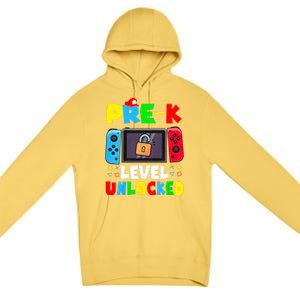 Prek Level Unlocked Video Game Back To School Premium Pullover Hoodie