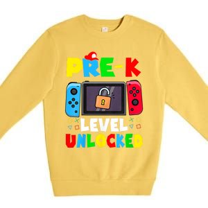 Prek Level Unlocked Video Game Back To School Premium Crewneck Sweatshirt