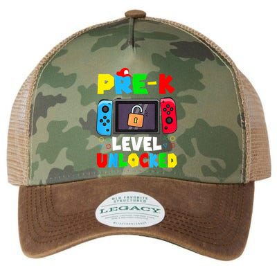 Prek Level Unlocked Video Game Back To School Legacy Tie Dye Trucker Hat