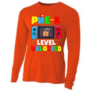 Prek Level Unlocked Video Game Back To School Cooling Performance Long Sleeve Crew