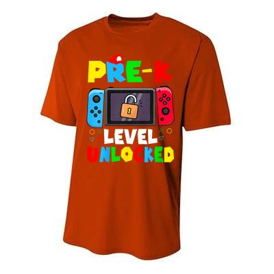 Prek Level Unlocked Video Game Back To School Performance Sprint T-Shirt