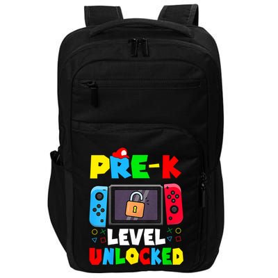 Prek Level Unlocked Video Game Back To School Impact Tech Backpack