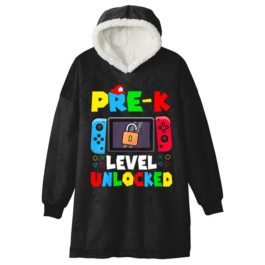 Prek Level Unlocked Video Game Back To School Hooded Wearable Blanket