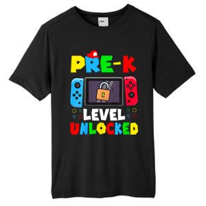 Prek Level Unlocked Video Game Back To School Tall Fusion ChromaSoft Performance T-Shirt