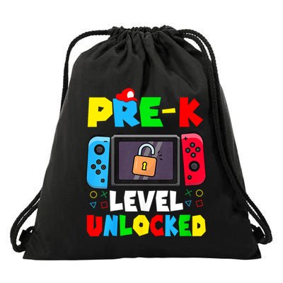 Prek Level Unlocked Video Game Back To School Drawstring Bag