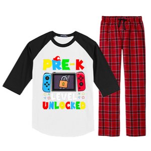 Prek Level Unlocked Video Game Back To School Raglan Sleeve Pajama Set