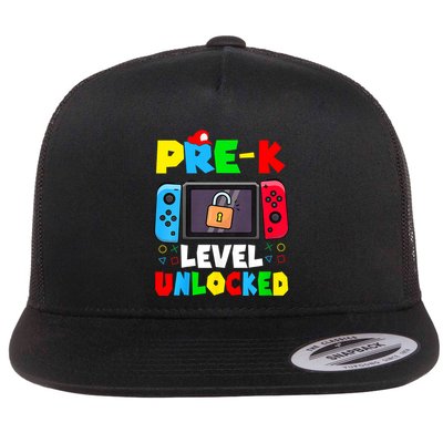 Prek Level Unlocked Video Game Back To School Flatbill Hat