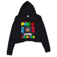 Prek Level Unlocked Video Game Back To School Crop Fleece Hoodie