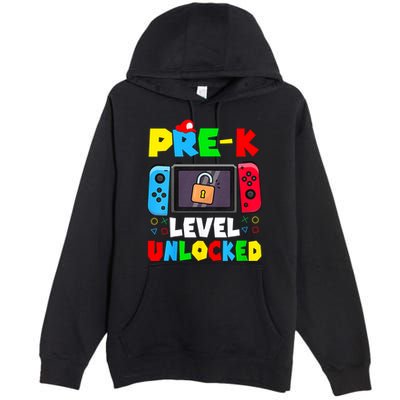 Prek Level Unlocked Video Game Back To School Premium Pullover Hoodie