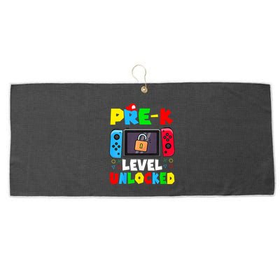 Prek Level Unlocked Video Game Back To School Large Microfiber Waffle Golf Towel