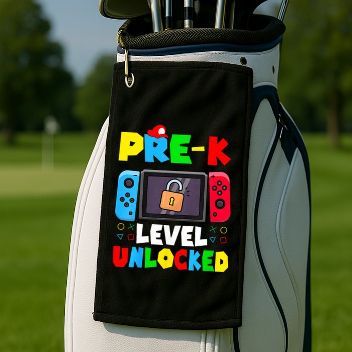 Prek Level Unlocked Video Game Back To School Golf Towel