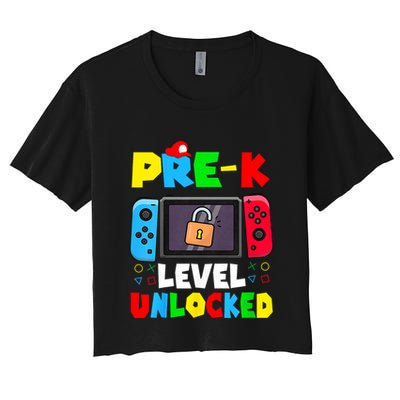 Prek Level Unlocked Video Game Back To School Crop Top
