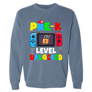 Prek Level Unlocked Video Game Back To School Garment-Dyed Sweatshirt