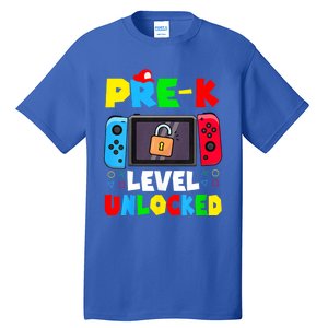 Prek Level Unlocked Video Game Back To School Tall T-Shirt