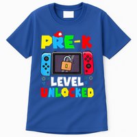 Prek Level Unlocked Video Game Back To School Tall T-Shirt
