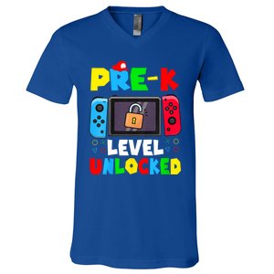 Prek Level Unlocked Video Game Back To School V-Neck T-Shirt