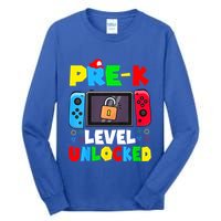 Prek Level Unlocked Video Game Back To School Tall Long Sleeve T-Shirt