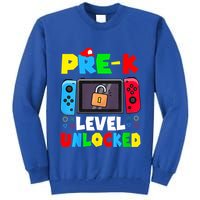 Prek Level Unlocked Video Game Back To School Tall Sweatshirt