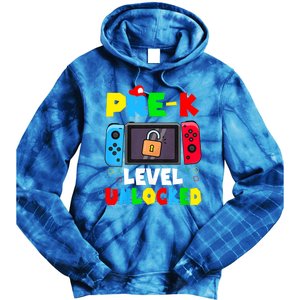 Prek Level Unlocked Video Game Back To School Tie Dye Hoodie