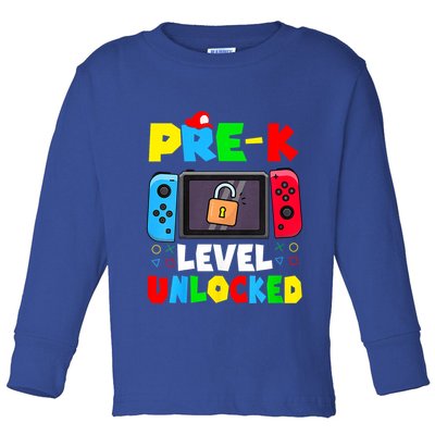 Prek Level Unlocked Video Game Back To School Toddler Long Sleeve Shirt