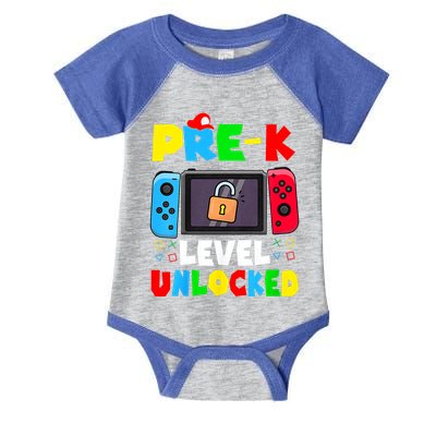 Prek Level Unlocked Video Game Back To School Infant Baby Jersey Bodysuit