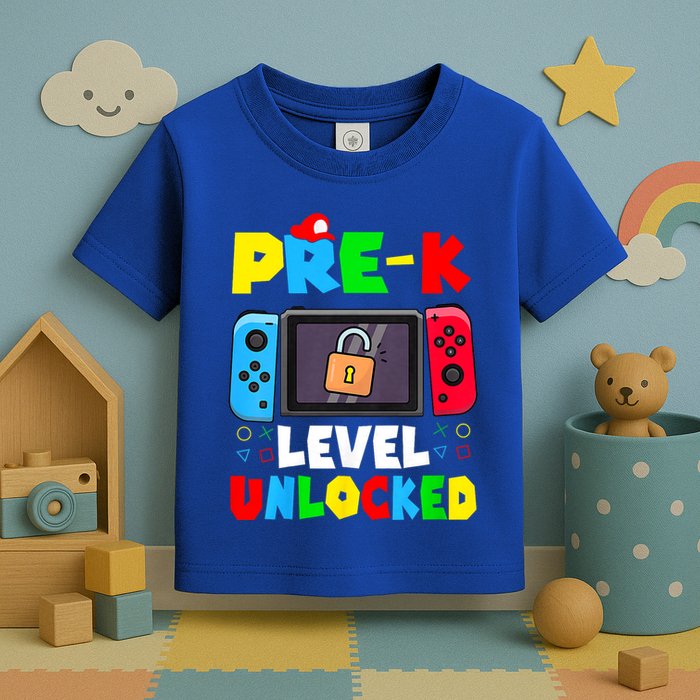 Prek Level Unlocked Video Game Back To School Toddler T-Shirt