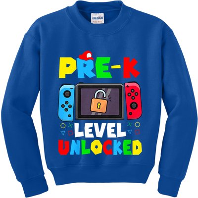 Prek Level Unlocked Video Game Back To School Kids Sweatshirt