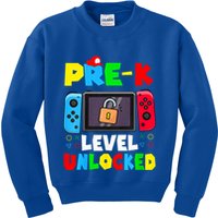 Prek Level Unlocked Video Game Back To School Kids Sweatshirt