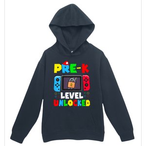 Prek Level Unlocked Video Game Back To School Urban Pullover Hoodie