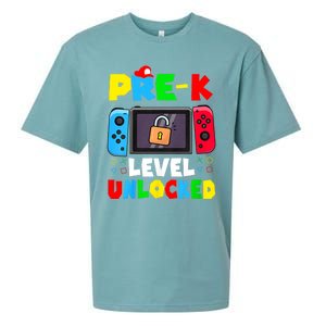 Prek Level Unlocked Video Game Back To School Sueded Cloud Jersey T-Shirt