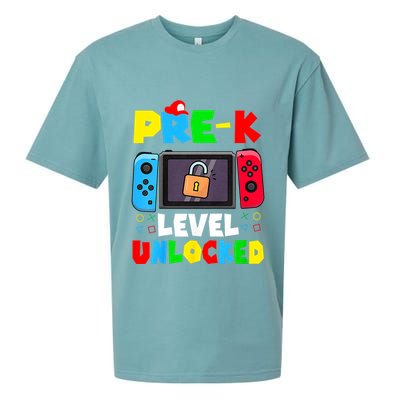 Prek Level Unlocked Video Game Back To School Sueded Cloud Jersey T-Shirt