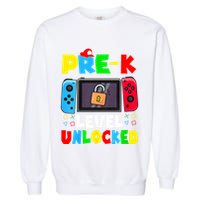 Prek Level Unlocked Video Game Back To School Garment-Dyed Sweatshirt