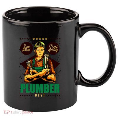 Plumber 11oz C Handle Ceramic Mug