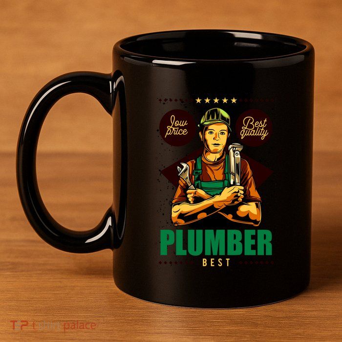 Plumber 11oz C Handle Ceramic Mug